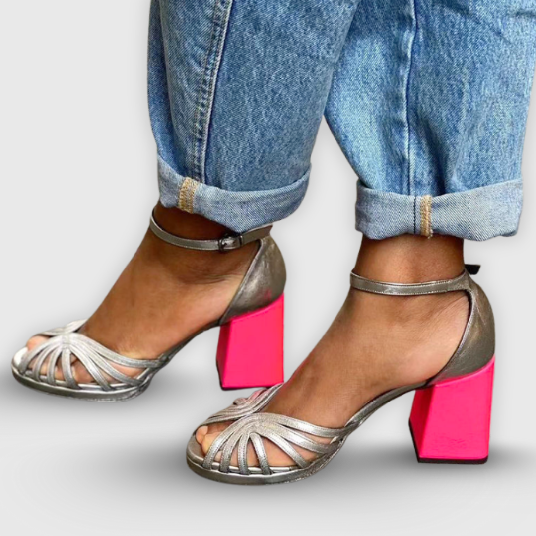 Soleil | Korko, solki-illallinen kultasävyisellä remmillä