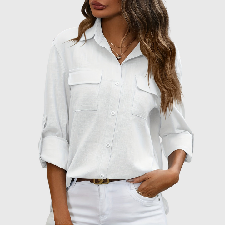 Athena | Puuvillainen pikkutakki rintataskuilla