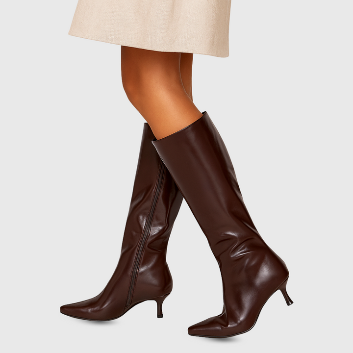 Gloria | Tyylikkäät saappaat Bordeaux-Brauņ 