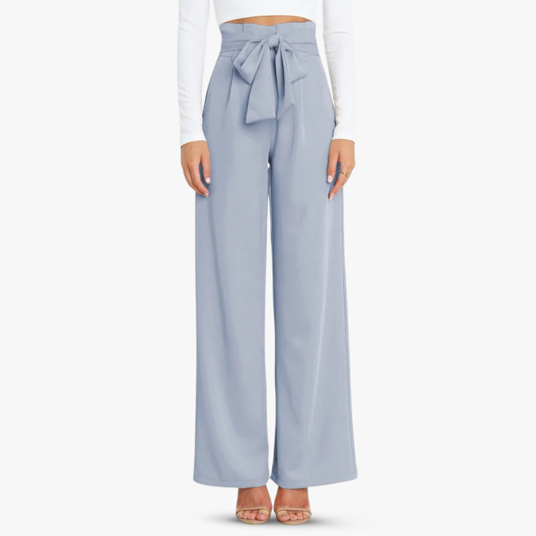 Chantal | Leveät housut solmiavyöllä