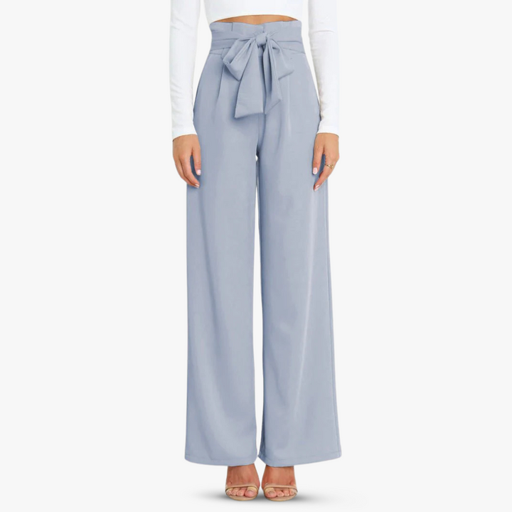 Chantal | Leveät housut solmiavyöllä