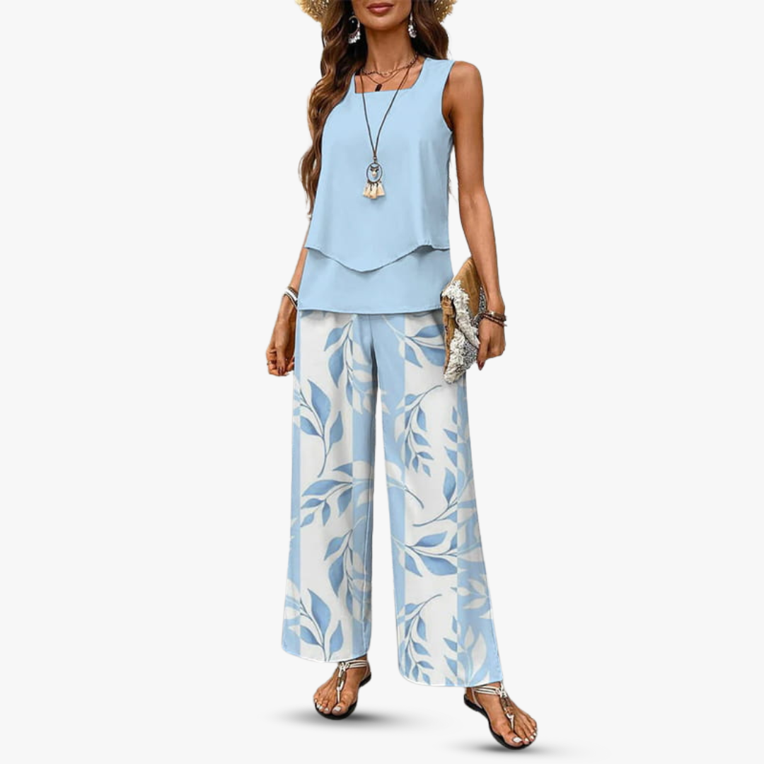 Lina | Premium kaksiosainen setti olkaimeton paita jo housut