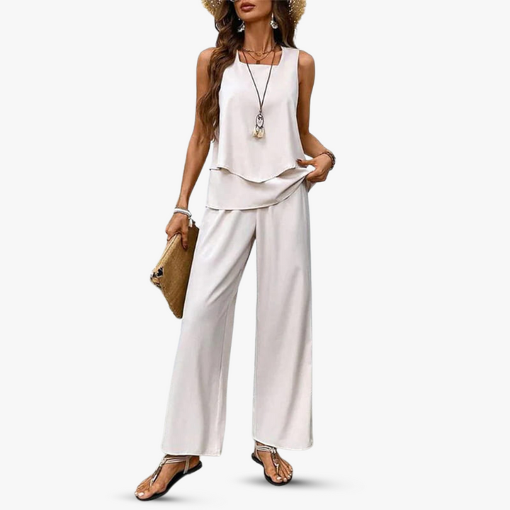 Lina | Premium kaksiosainen setti olkaimeton paita jo housut