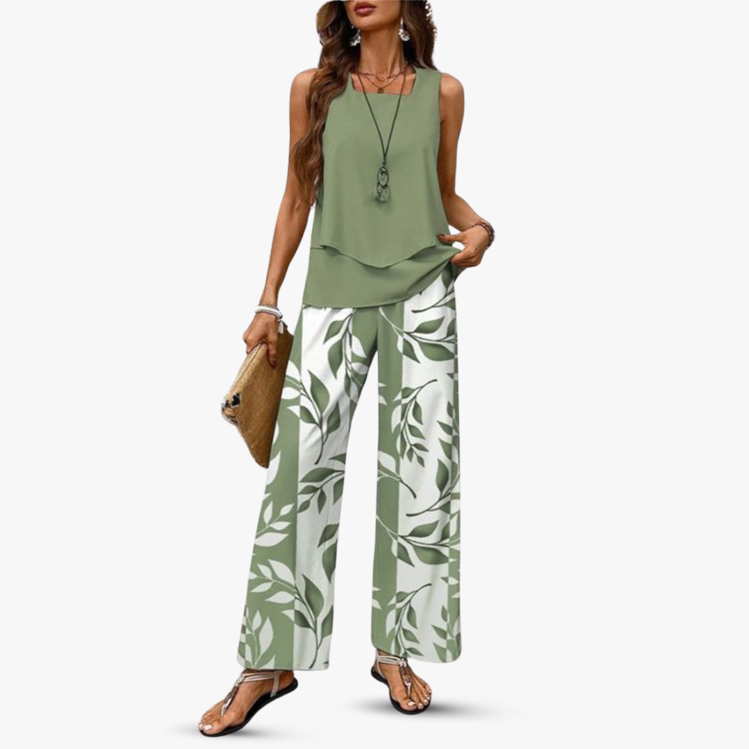 Lina | Premium kaksiosainen setti olkaimeton paita jo housut