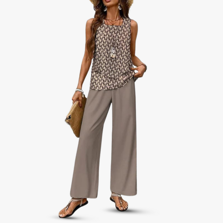 Lina | Premium kaksiosainen setti olkaimeton paita jo housut