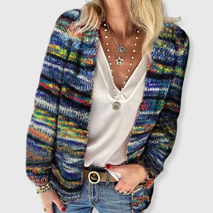 Sarita | Värikäs neuletakki