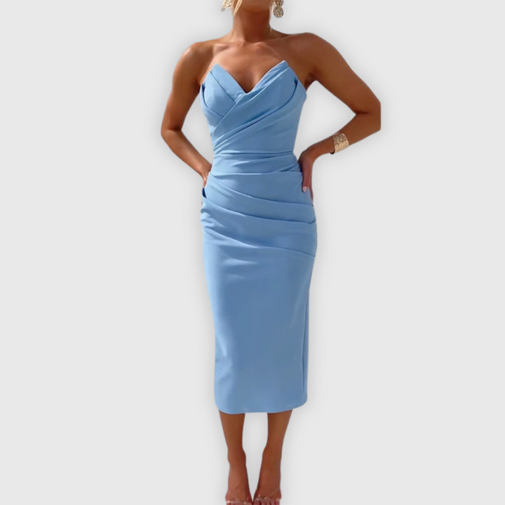 Milly | Tyylikäs olkaimeton mekko