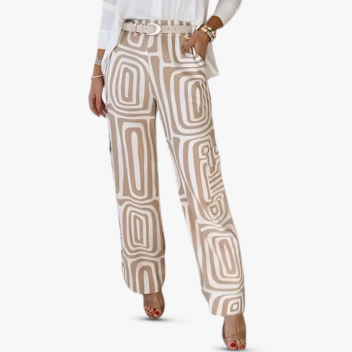 Isabella | Tyylikäs pellavahousu- ja pusero-setti