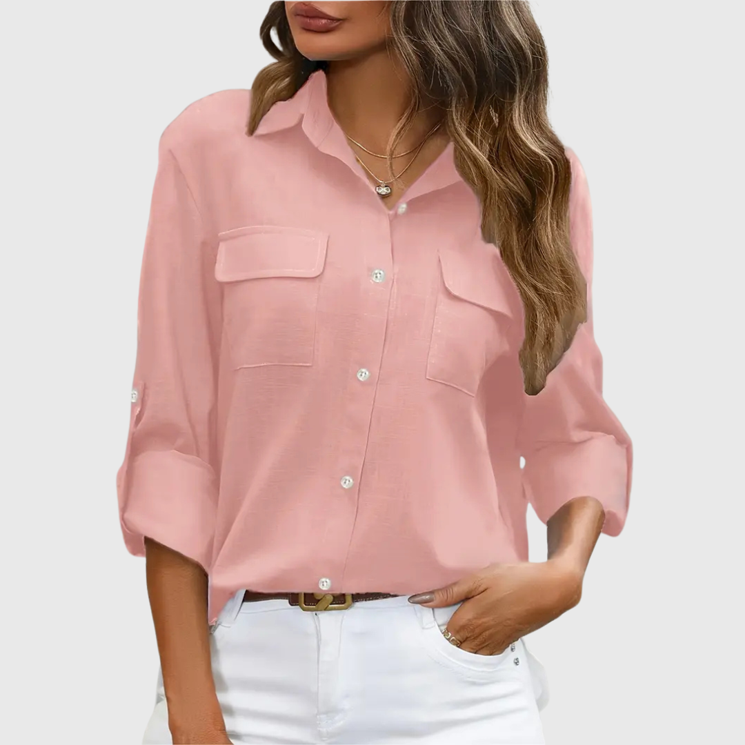 Athena | Puuvillainen pikkutakki rintataskuilla