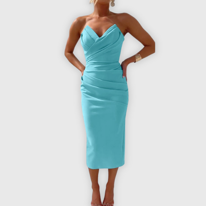 Milly | Tyylikäs olkaimeton mekko