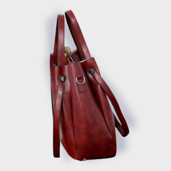 Farica | 4 kappaleen vintage-laukku twill vegananisesta premiumnahasta