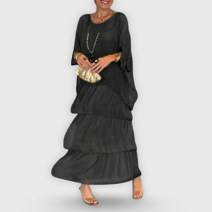 Nora | Tyylikäs sifonki Boho vapaa-ajanmekko