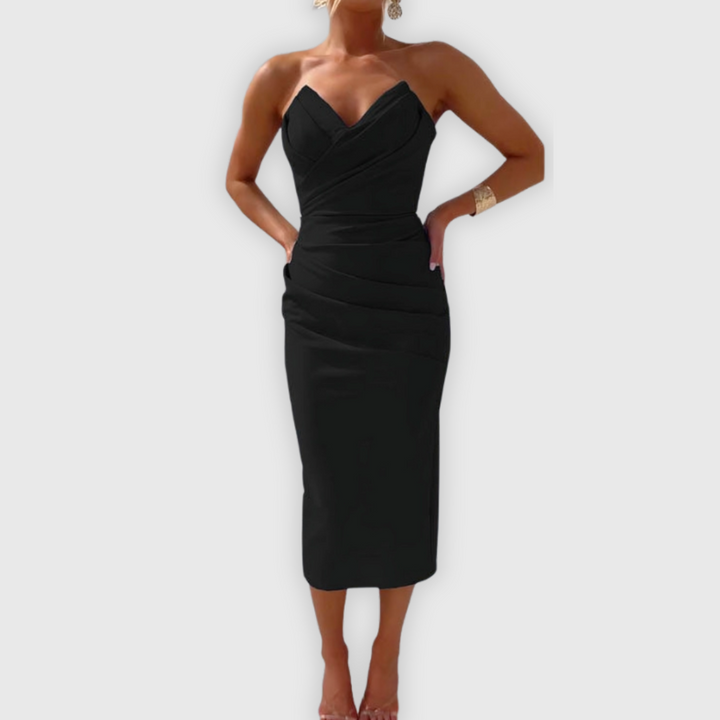 Milly | Tyylikäs olkaimeton mekko