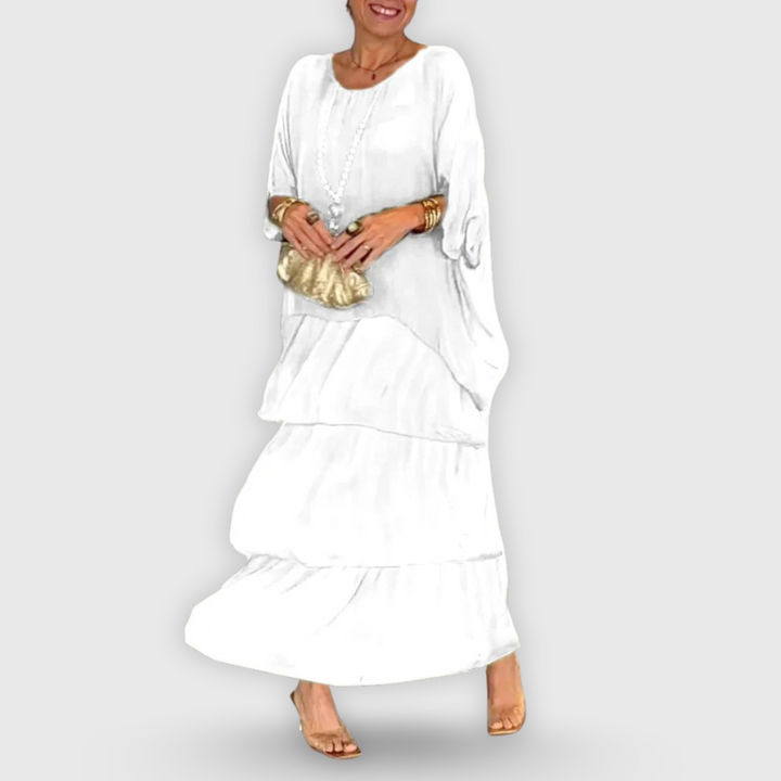 Nora | Tyylikäs sifonki Boho vapaa-ajanmekko