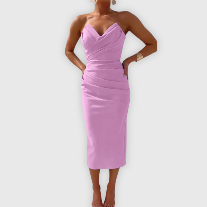 Milly | Tyylikäs olkaimeton mekko