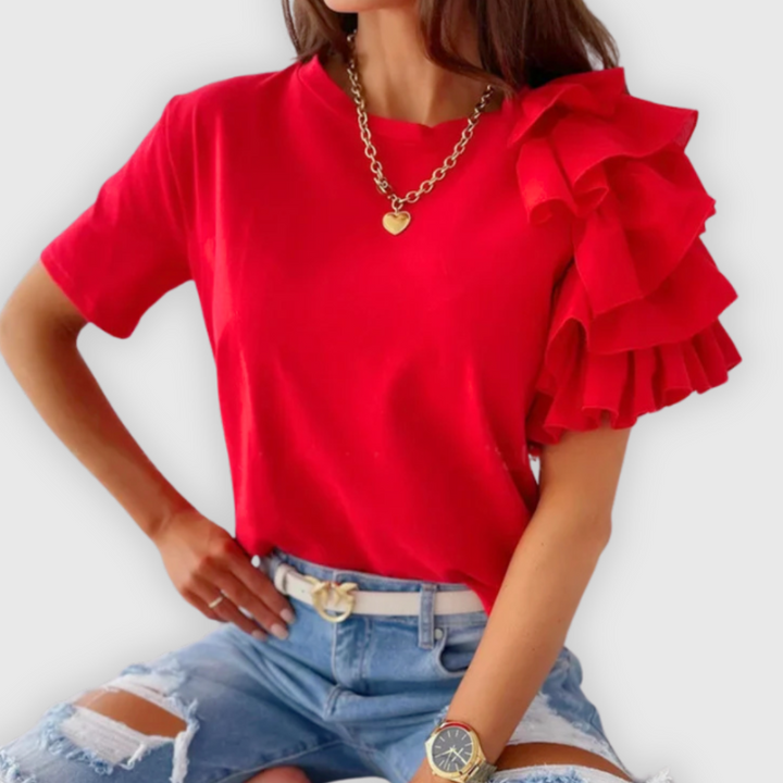 Greta | Rento kesä-paita volanorullilla