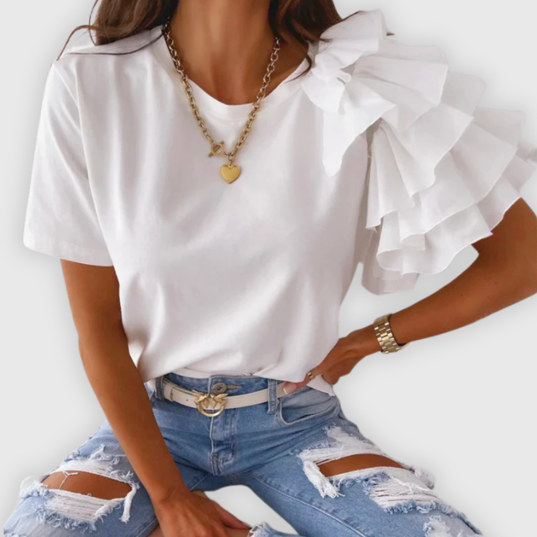 Greta | Rento kesä-paita volanorullilla