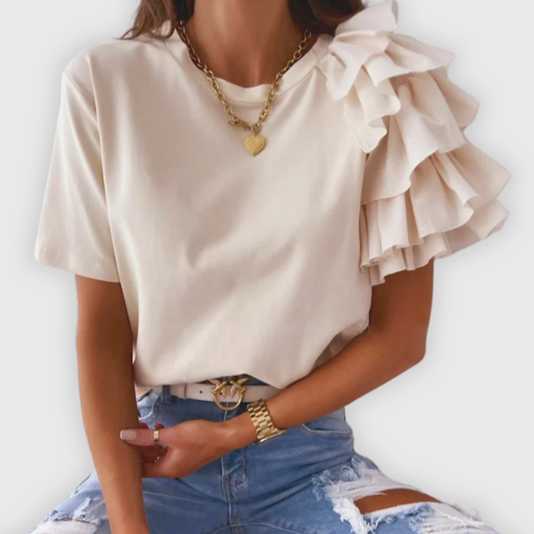 Greta | Rento kesä-paita volanorullilla