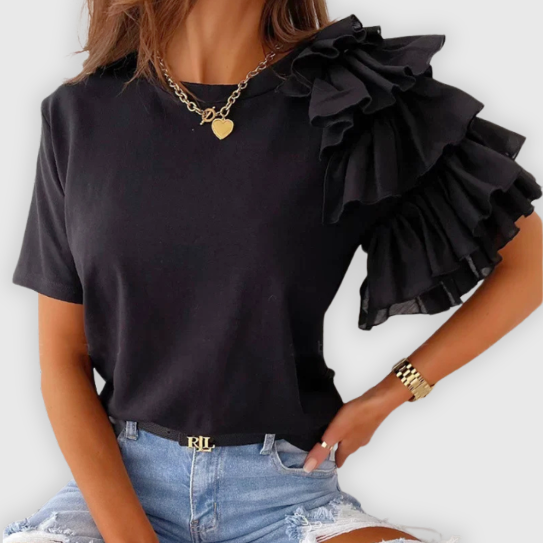 Greta | Rento kesä-paita volanorullilla