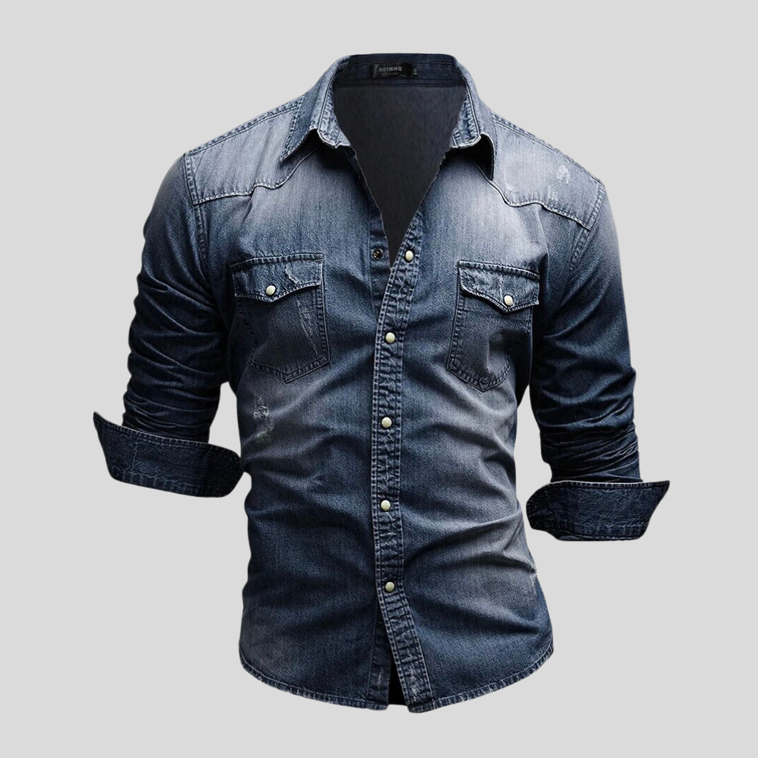 Savrani™ | Modernisti muotoinen denim-paita 
