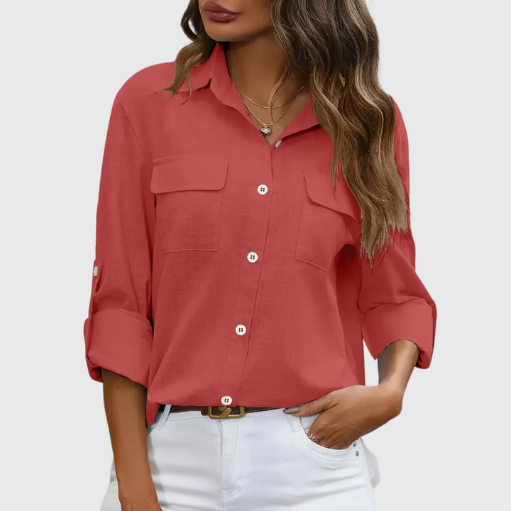 Athena | Puuvillainen pikkutakki rintataskuilla