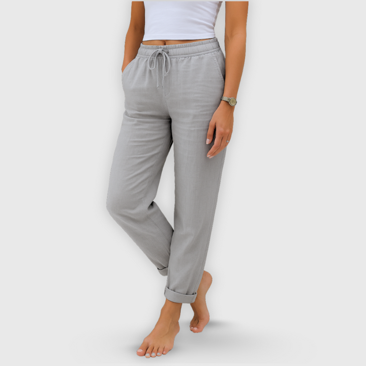 Daniela | Premium pellavahousut joustavuustuntumalla