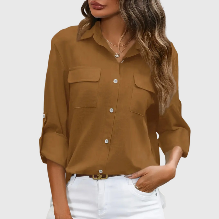 Athena | Puuvillainen pikkutakki rintataskuilla