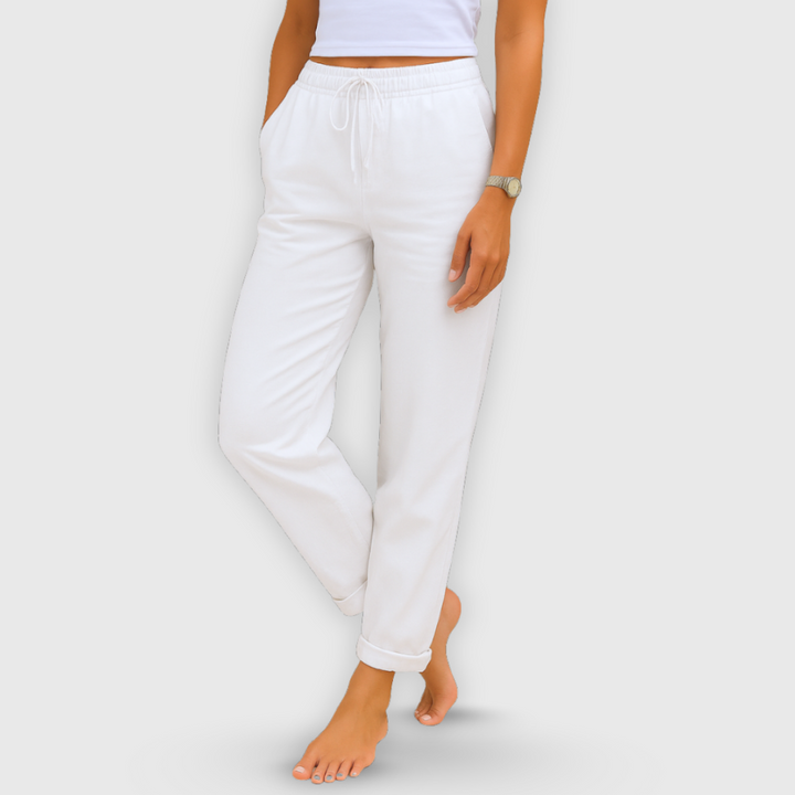 Daniela | Premium pellavahousut joustavuustuntumalla