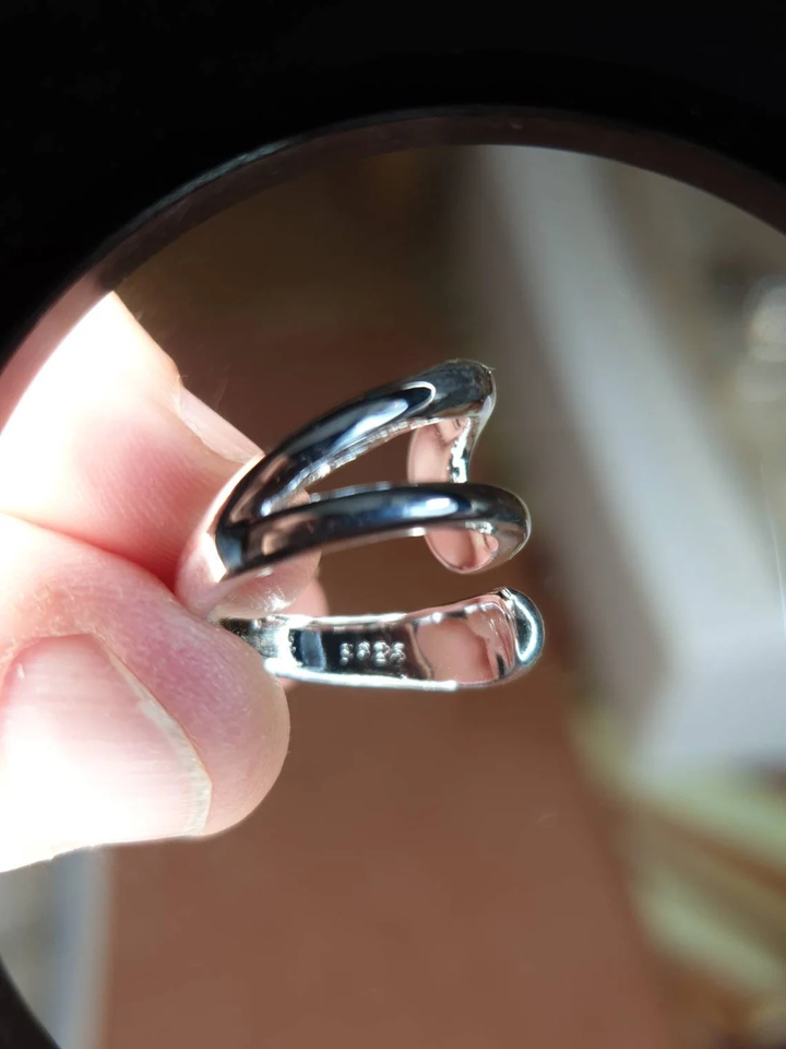 Tyylikäs säädettävä sormus