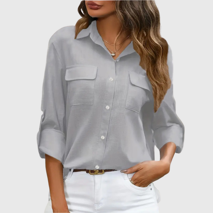 Athena | Puuvillainen pikkutakki rintataskuilla