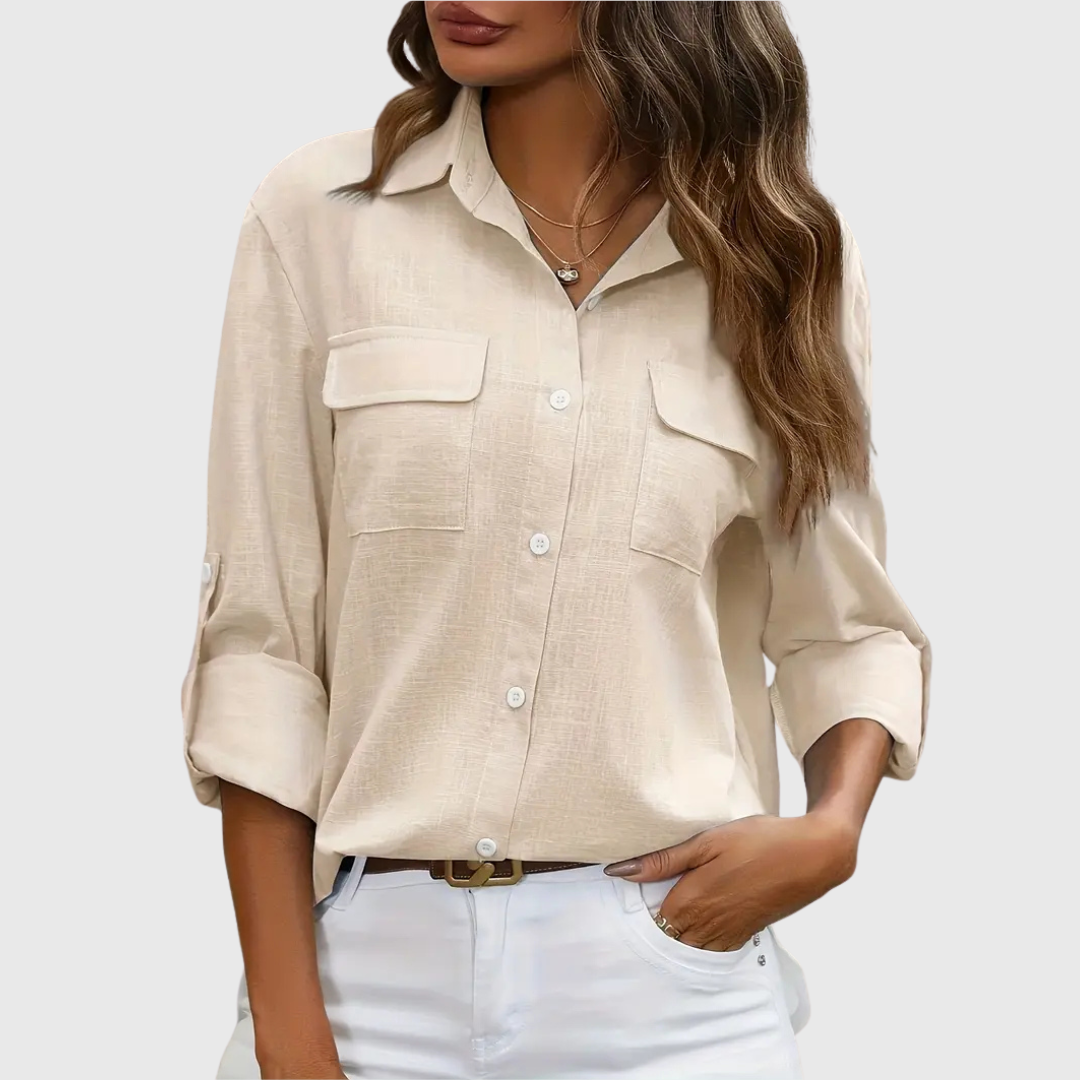 Athena | Puuvillainen pikkutakki rintataskuilla