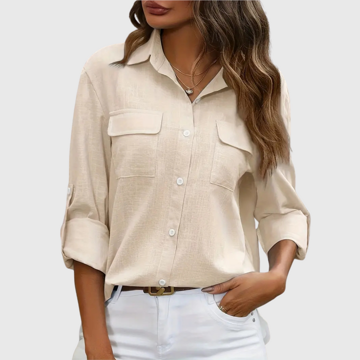 Athena | Puuvillainen pikkutakki rintataskuilla