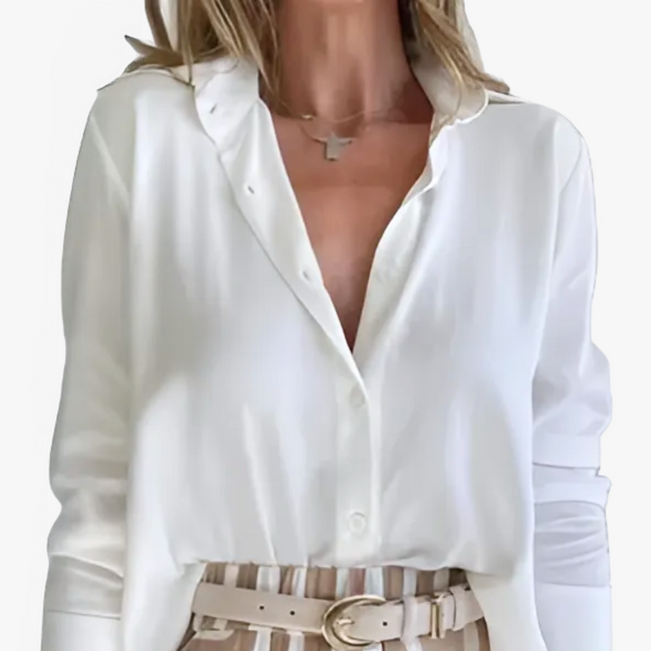 Isabella | Tyylikäs pellavahousu- ja pusero-setti