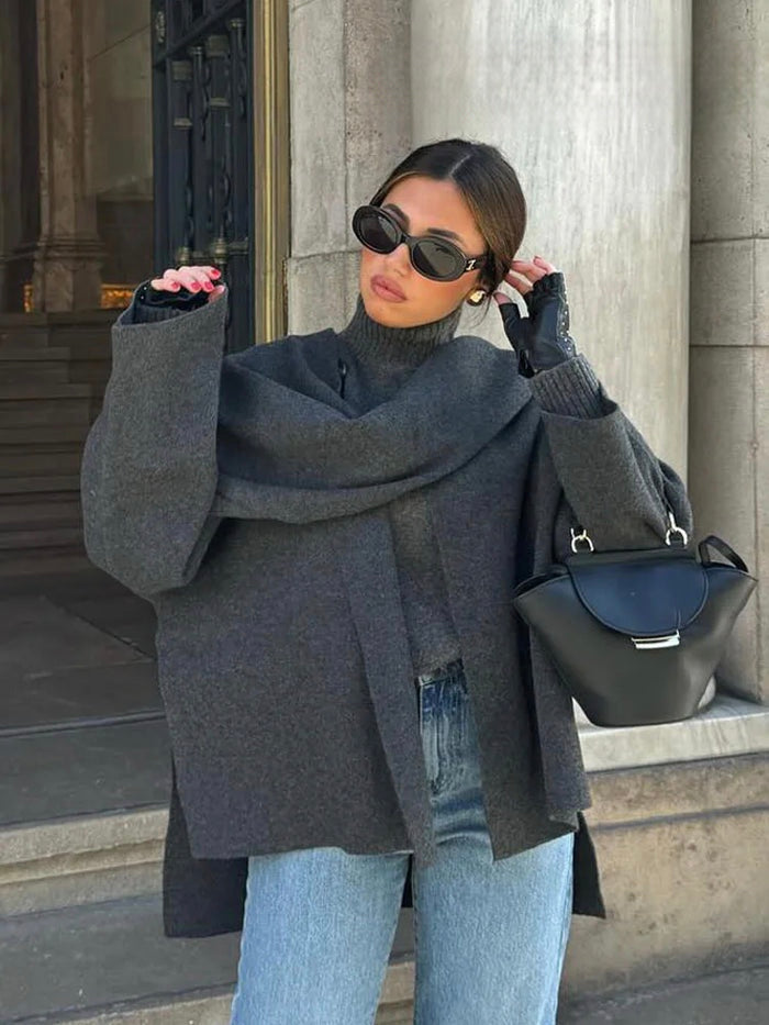 Elena | Leikattu valo sisäänrakennetulla huivillalla