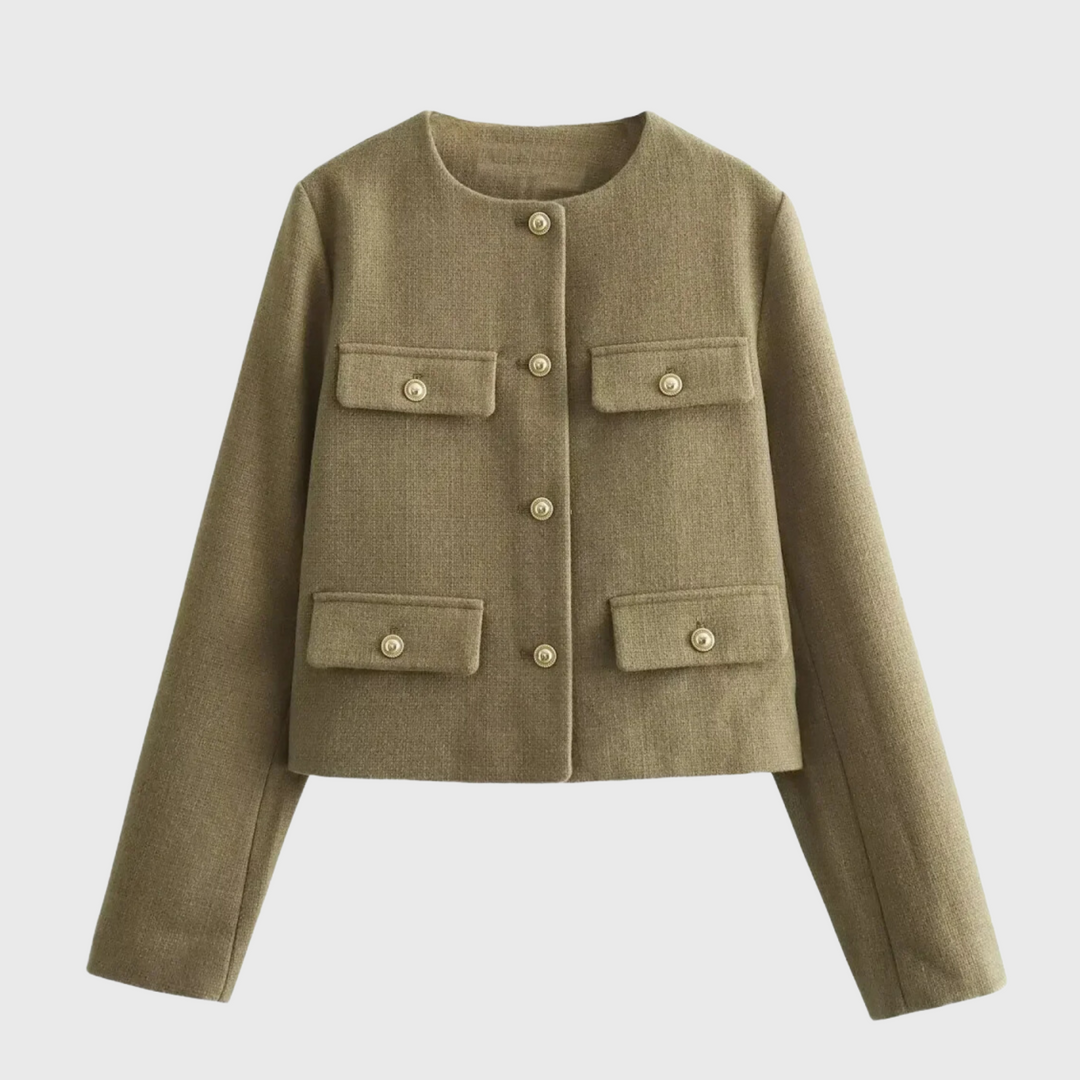 Sienna | Tyylikäs tweed-takki kullansivuilla