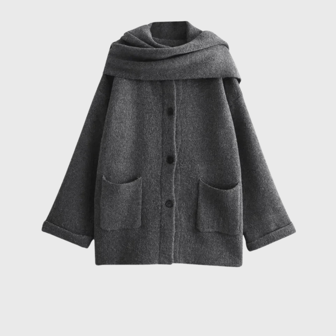 Diana | Puseron pitkä huivi-manteli napinlällä