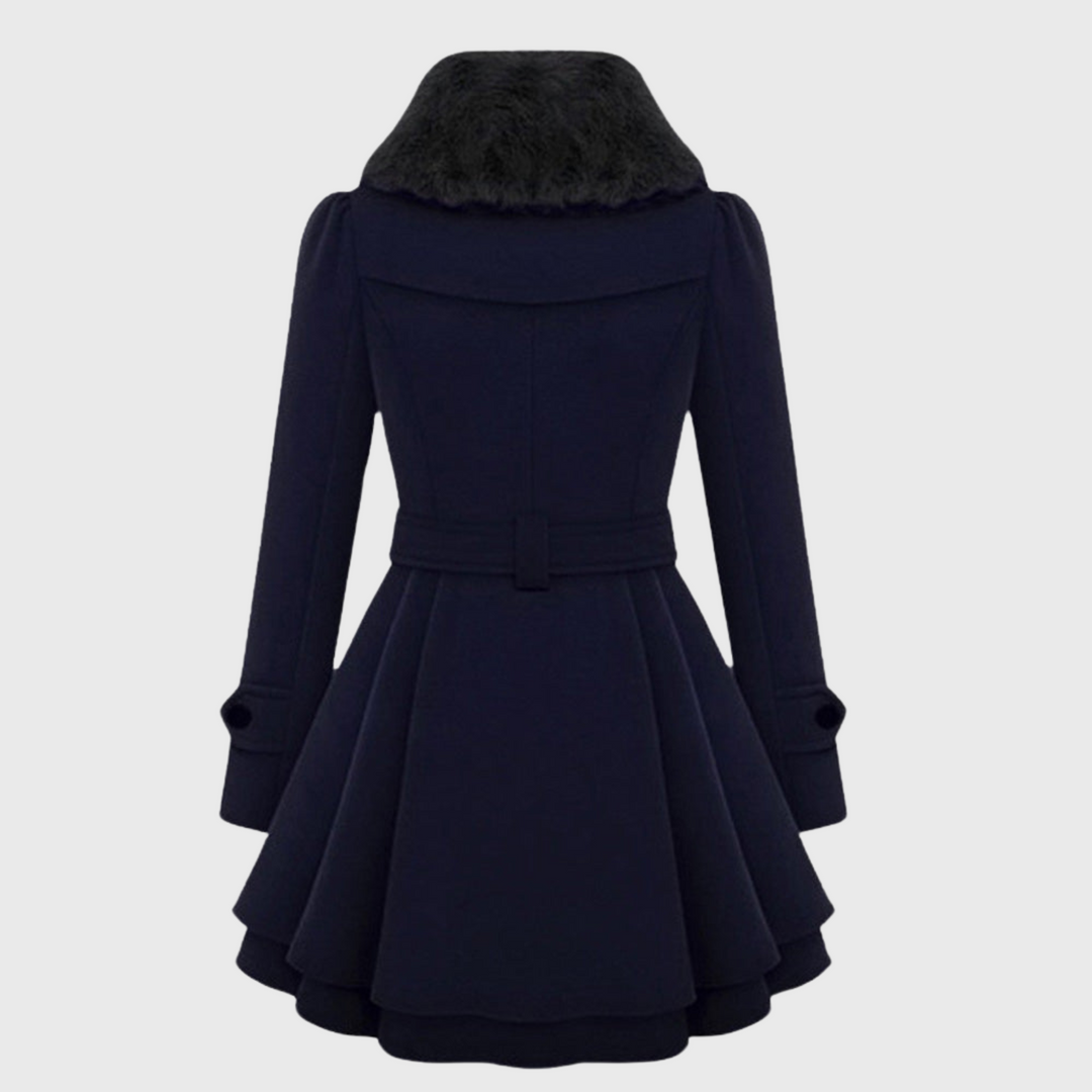 Clara | Tyylikäs talvitakki vyö kanssa 