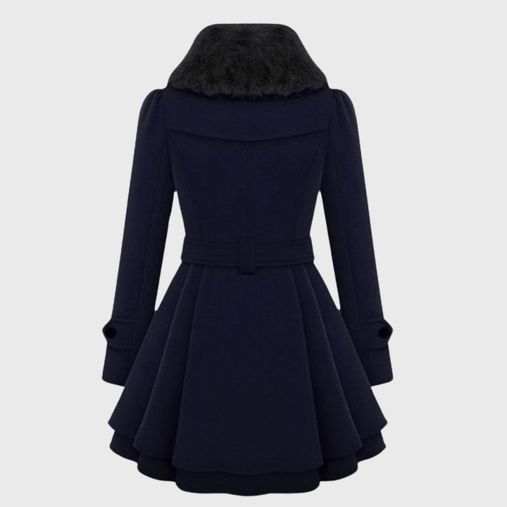 Clara | Tyylikäs talvitakki vyö kanssa 