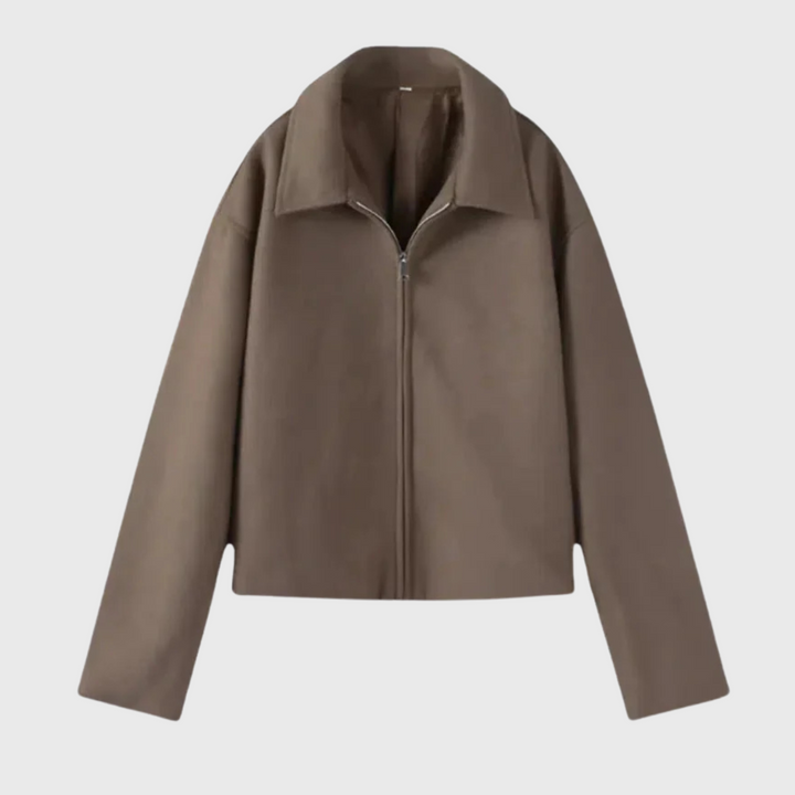 Fanchon | Moderni villakangas takki vetoketjulla