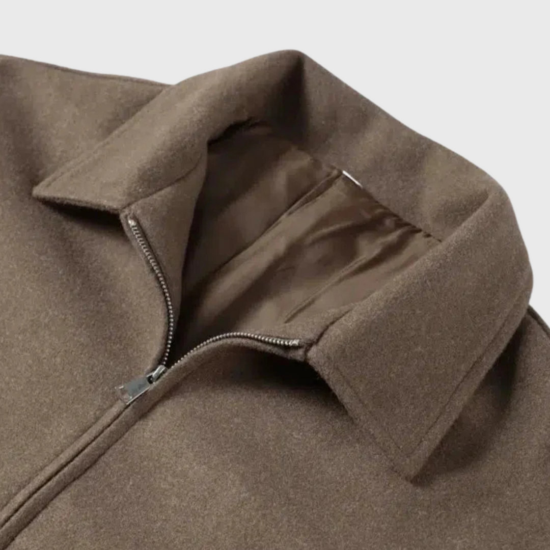 Fanchon | Moderni villakangas takki vetoketjulla