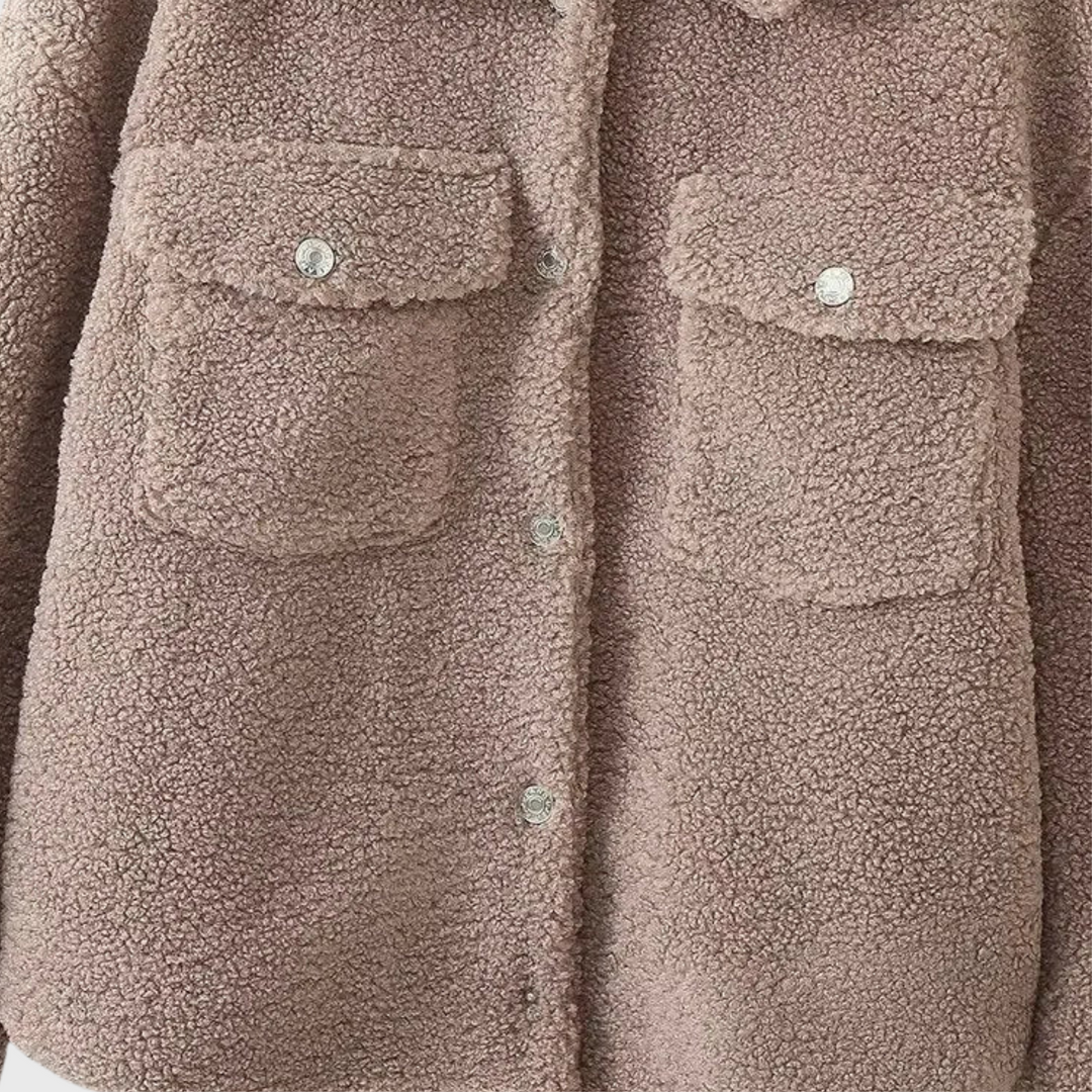 Firenze | Pehmoinen Teddy-tuulitakki painokohdilla