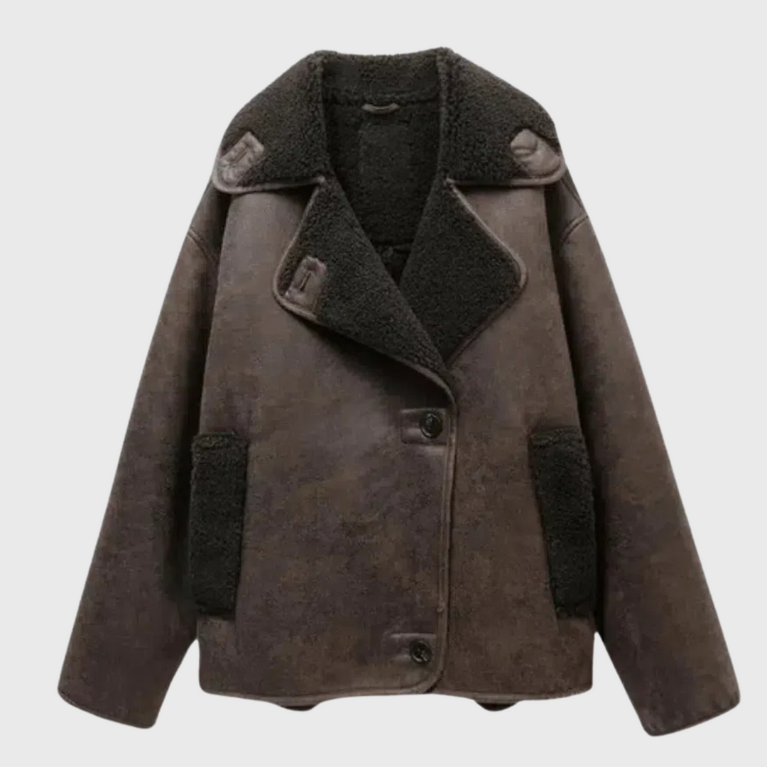 Ginevra | Keinokuitu takki Teddy-vuorella