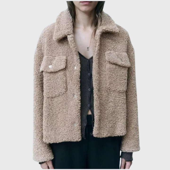 Firenze | Pehmoinen Teddy-tuulitakki painokohdilla