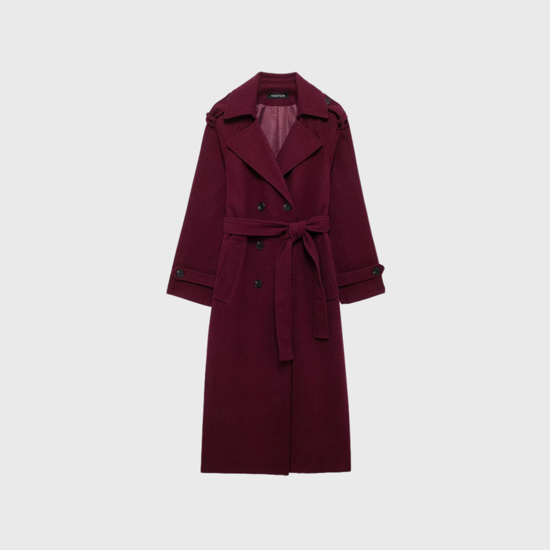 Burgundi | Tyylikäs takki Bordeaux-värisenä