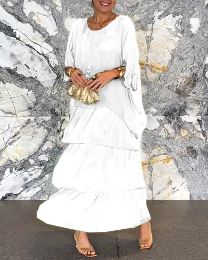 Nora | Tyylikäs sifonki Boho vapaa-ajanmekko