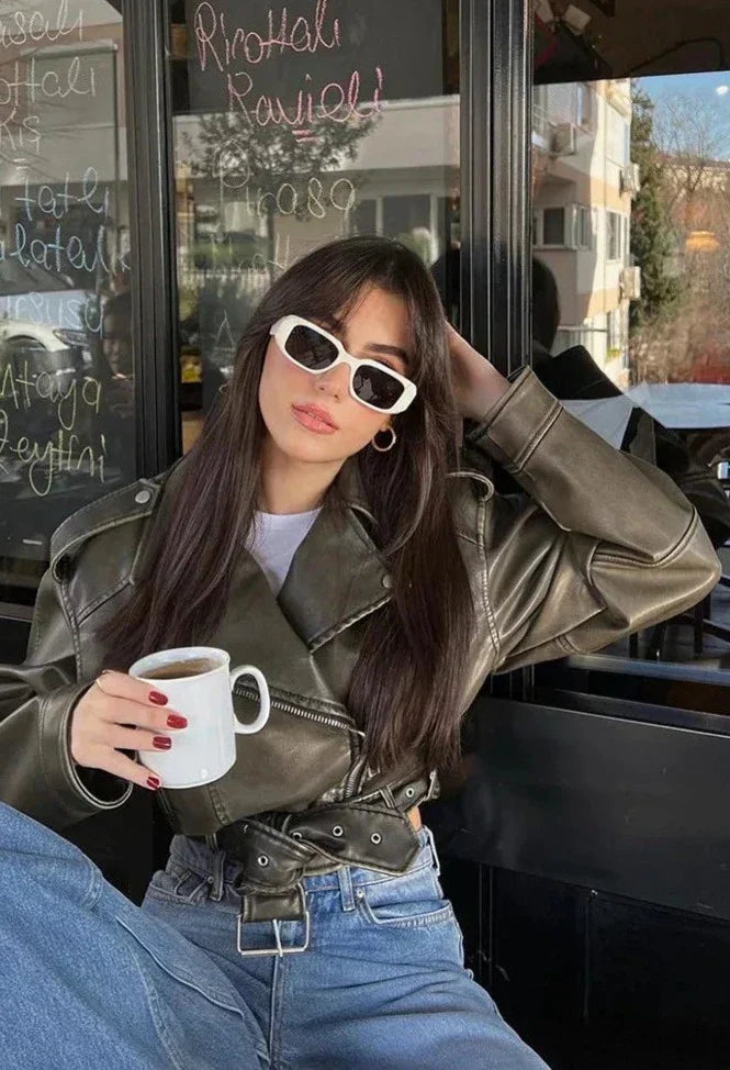 Shirin | Leikatun pyöräilijäntakki (Myyntimenestys)