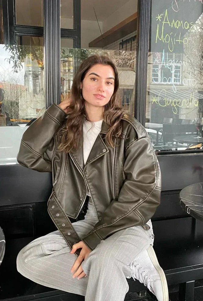 Shirin | Leikatun pyöräilijäntakki (Myyntimenestys)