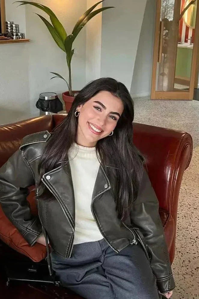 Shirin | Leikatun pyöräilijäntakki (Myyntimenestys)