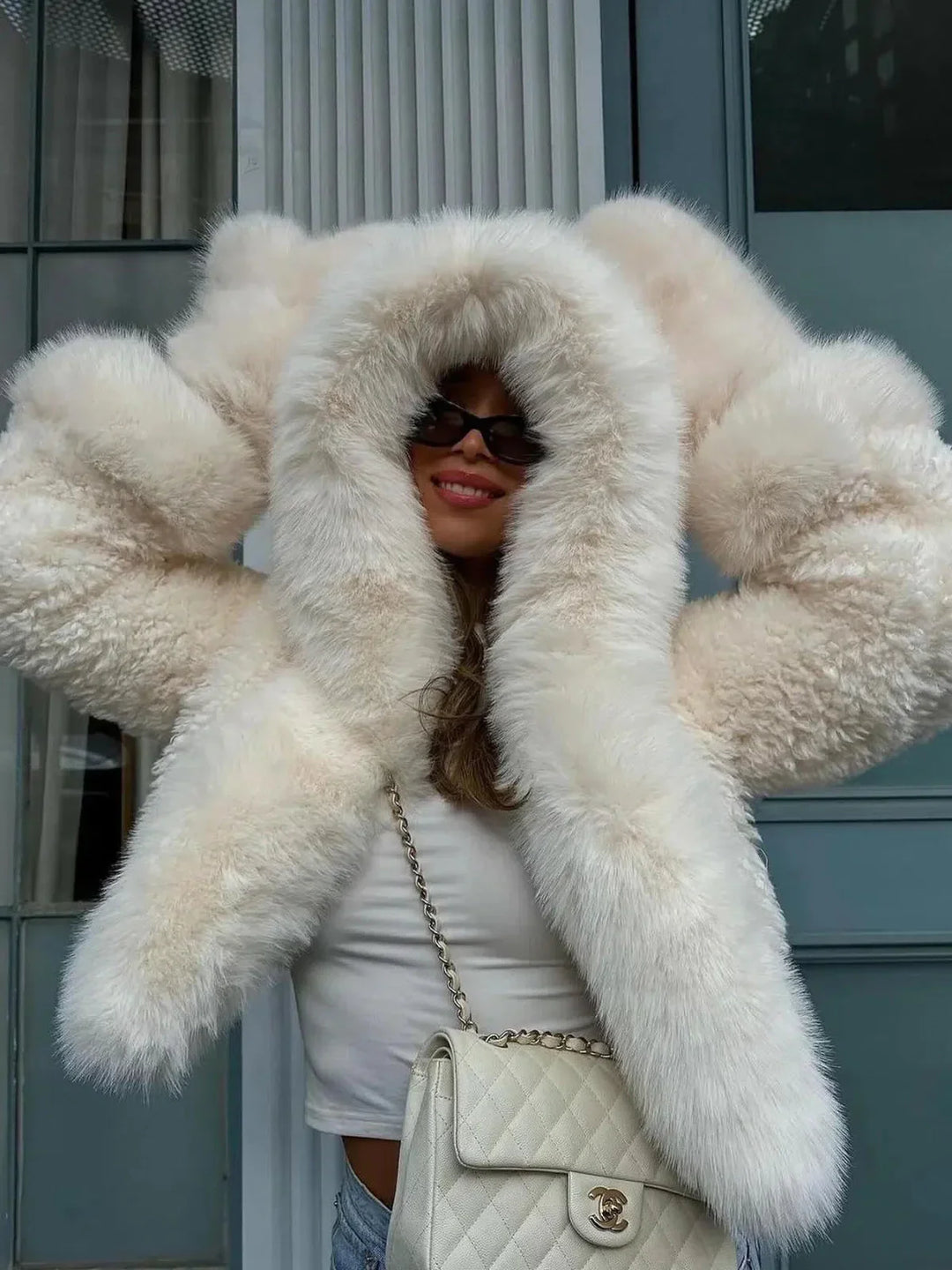 Verona | Täysnahkainen taidekarvahatun takki