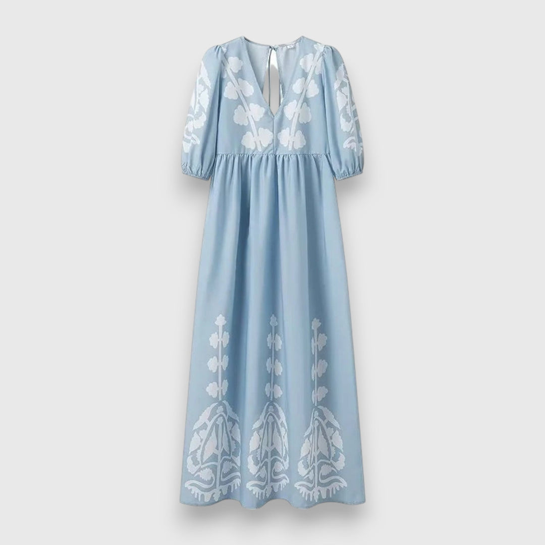 Hallitsee | Tulppainen painokuvamekkolla olemuksella